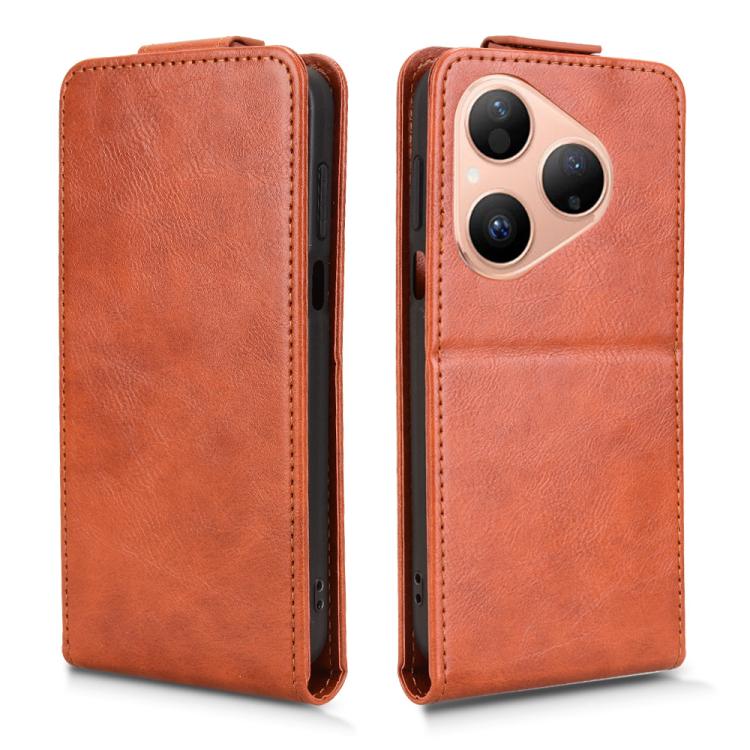 For Huawei Pura 80 5G Magnetic Vertical Flip Leather Phone Case with Buckle