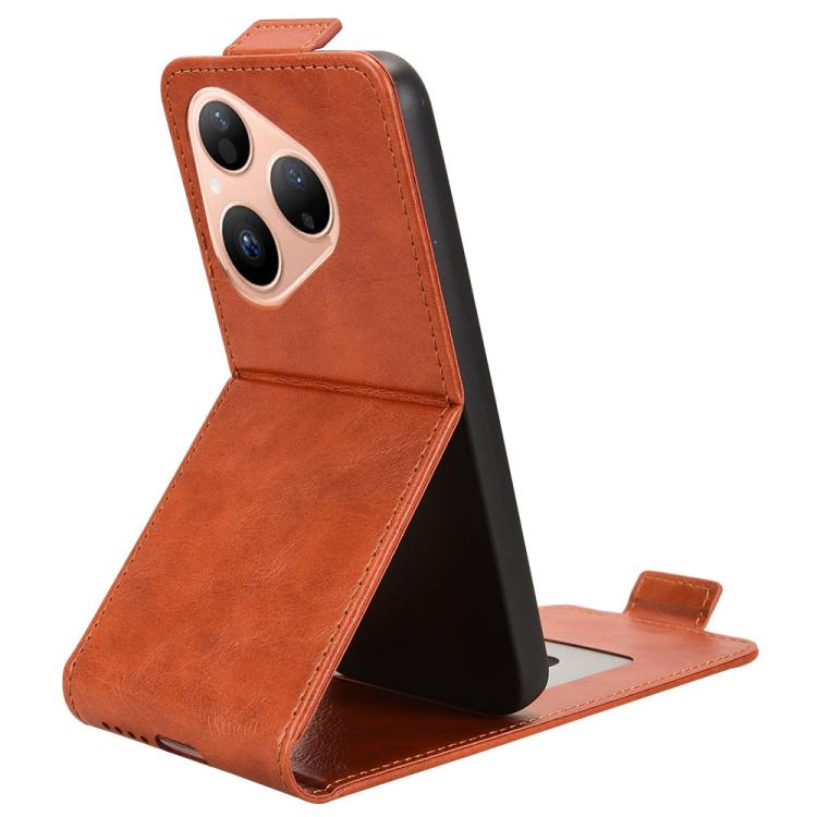 For Huawei Pura 80 5G Magnetic Vertical Flip Leather Phone Case with Buckle