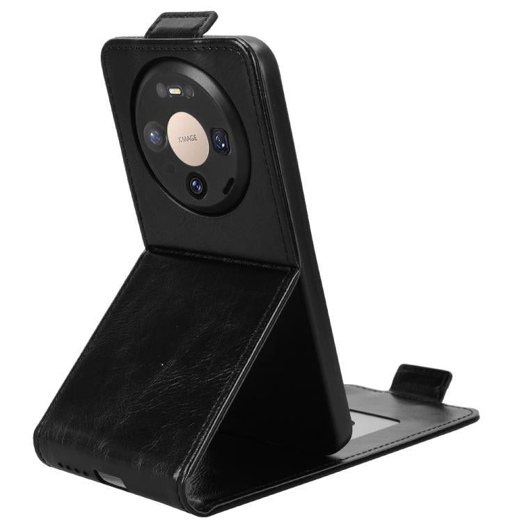 For Huawei Mate 80 Pro / 80 Magnetic Vertical Flip Leather Phone Case with Buckle