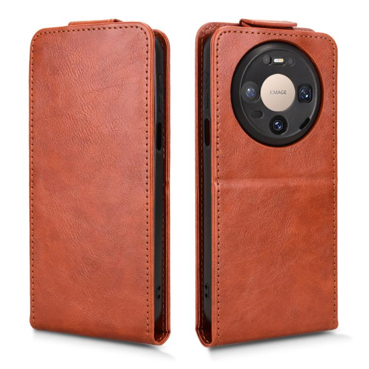 For Huawei Mate 80 Pro / 80 Magnetic Vertical Flip Leather Phone Case with Buckle