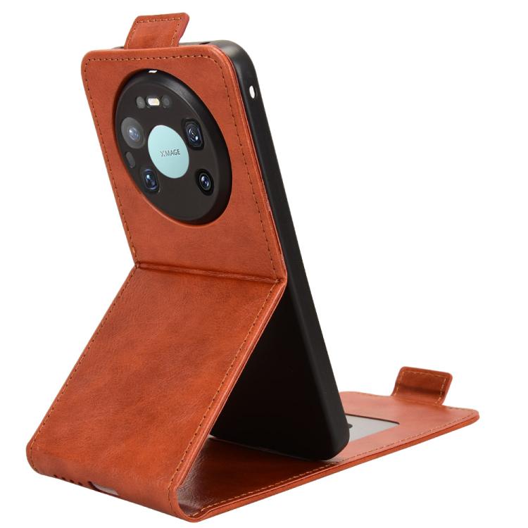 For Huawei Mate 80 Pro Max Magnetic Vertical Flip Leather Phone Case with Buckle