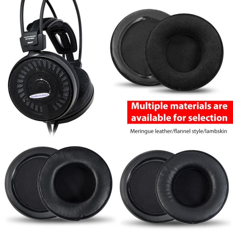 2pcs Sponge Earmuffs Replacement Earpads For ATH-A900X, Style:Black Punched Lambskin