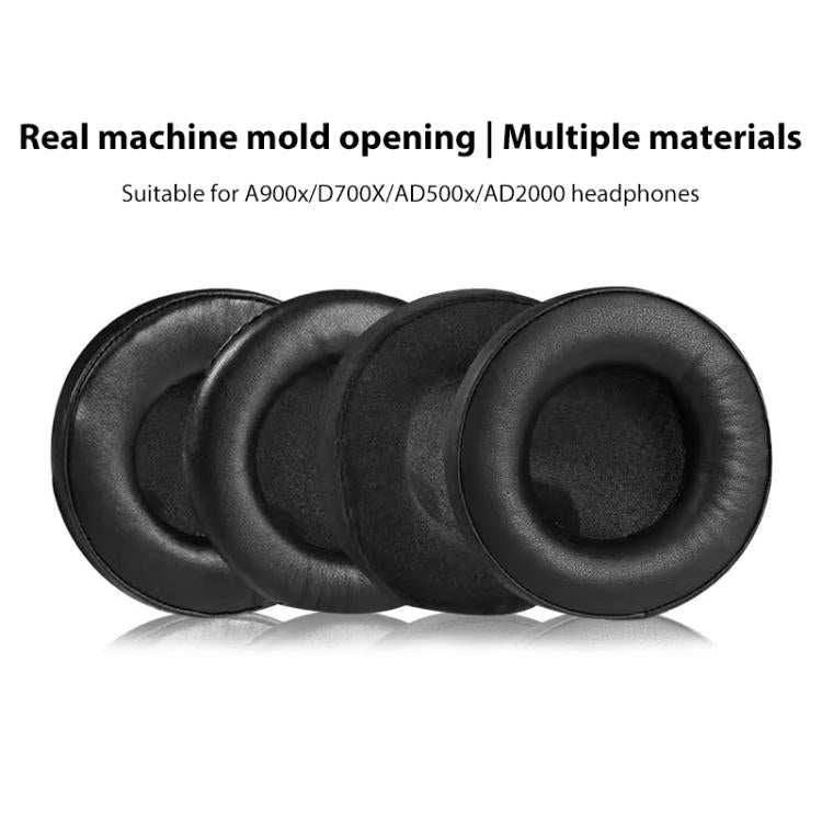 2pcs Sponge Earmuffs Replacement Earpads For ATH-A900X, Style:Black Punched Lambskin