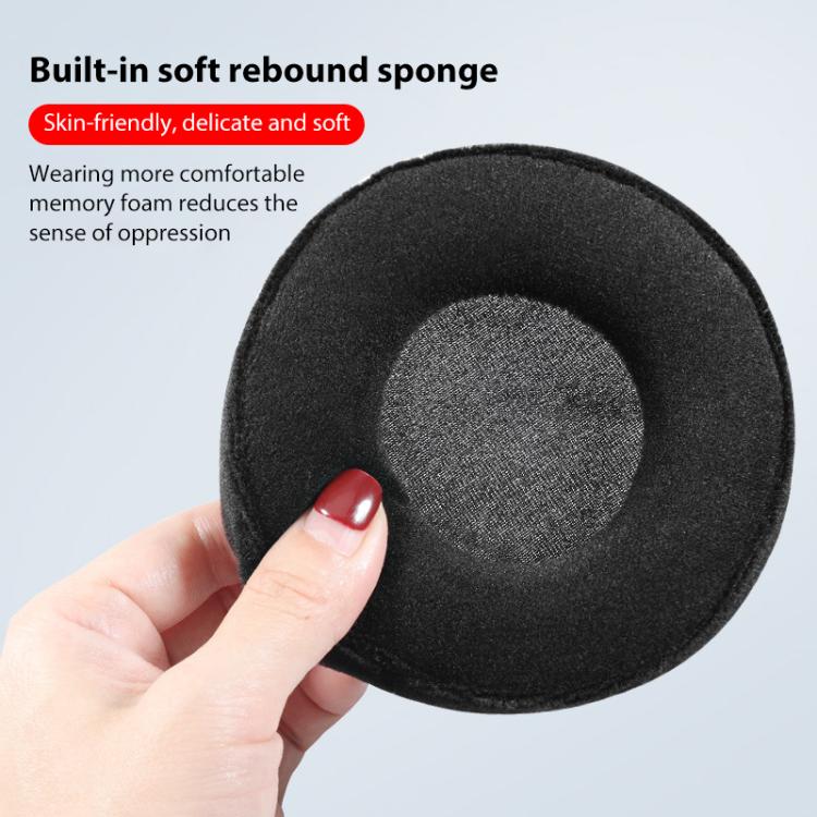2pcs Sponge Earmuffs Replacement Earpads For ATH-A900X, Style:Black Punched Lambskin