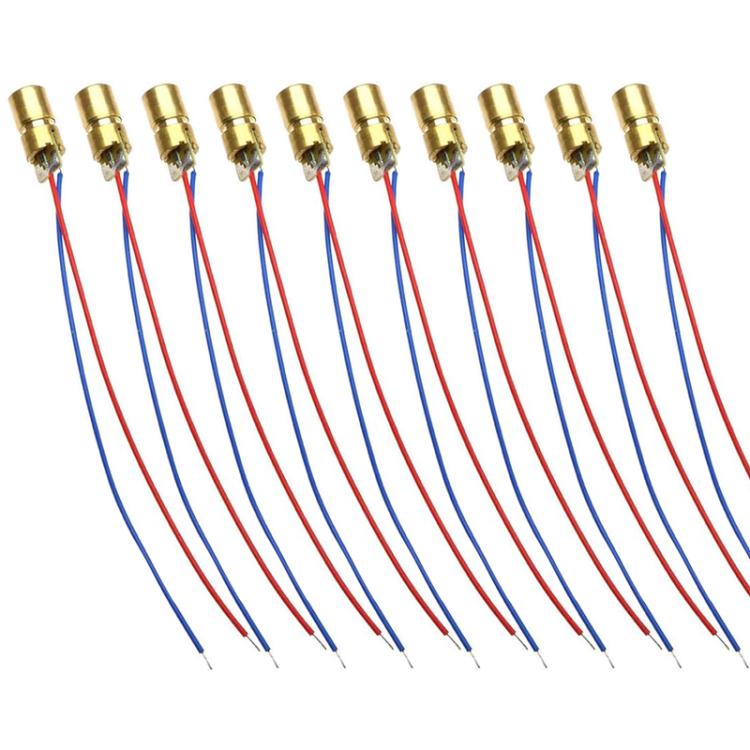 3V 10pcs/Pack Adjustable Diode Laser Head Red Dot Laser Module