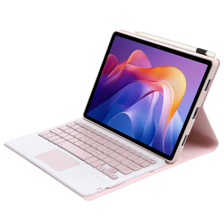 For Xiaomi Redmi Pad 2 2025 A0N15-A Ultra-thin Detachable Bluetooth Keyboard Leather Tablet Case with Touchpad