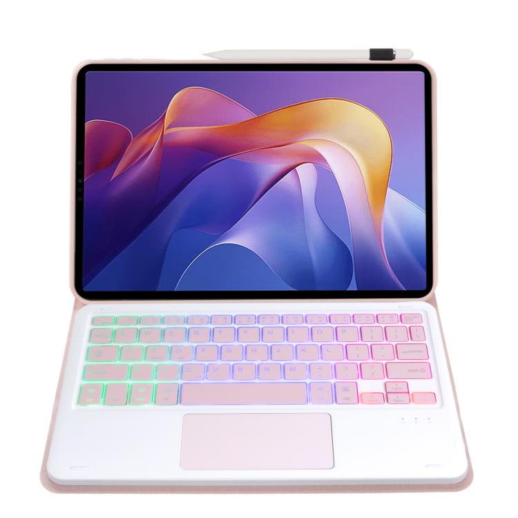 For Xiaomi Redmi Pad 2 2025 A0N15-AS Ultra-thin Detachable Backlight Bluetooth Keyboard Leather Tablet Case with Touchpad