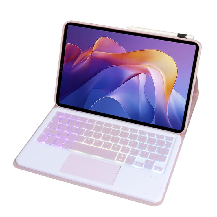 For Xiaomi Redmi Pad 2 2025 A0N15-AS Ultra-thin Detachable Backlight Bluetooth Keyboard Leather Tablet Case with Touchpad
