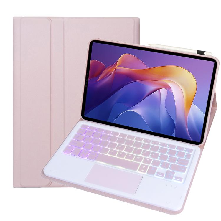 For Xiaomi Redmi Pad 2 2025 A0N15-AS Ultra-thin Detachable Backlight Bluetooth Keyboard Leather Tablet Case with Touchpad