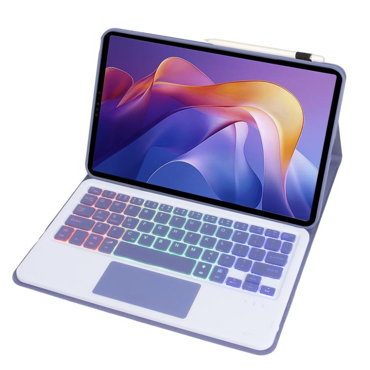 For Xiaomi Redmi Pad 2 2025 A0N15-AS Ultra-thin Detachable Backlight Bluetooth Keyboard Leather Tablet Case with Touchpad