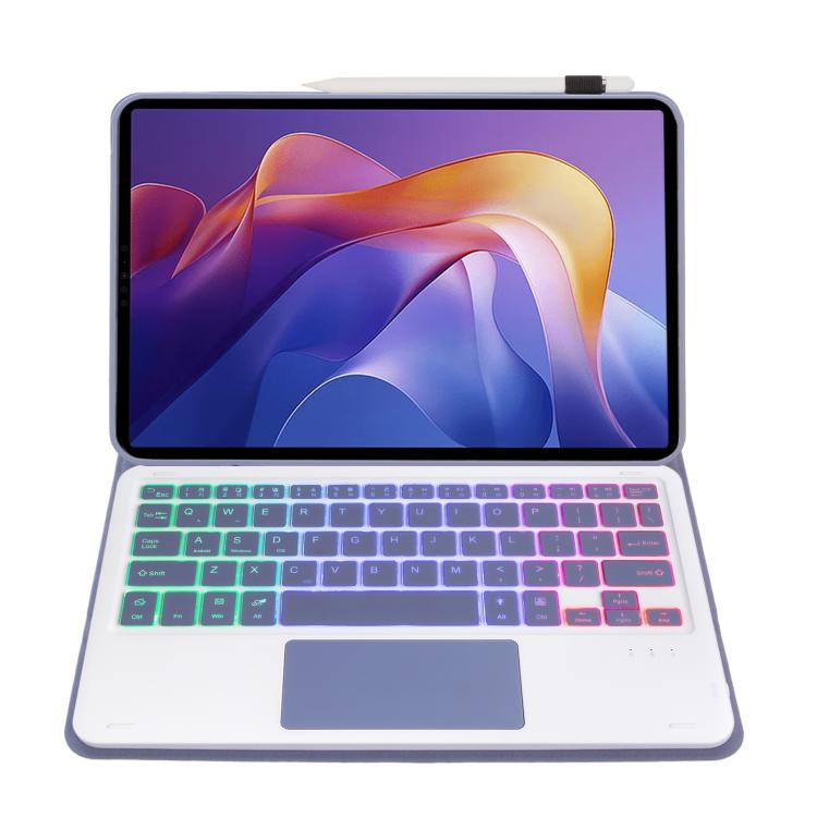 For Xiaomi Redmi Pad 2 2025 A0N15-AS Ultra-thin Detachable Backlight Bluetooth Keyboard Leather Tablet Case with Touchpad