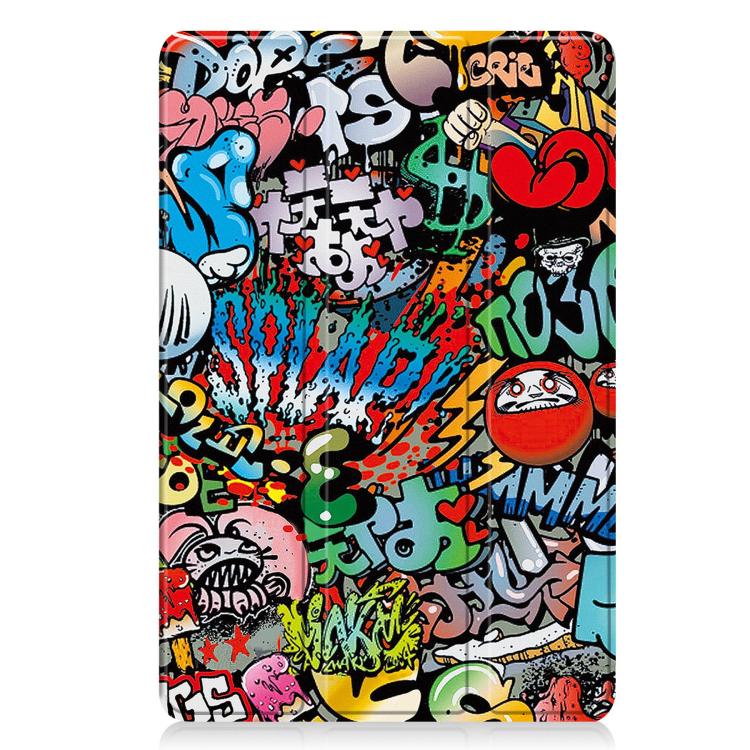 For Xiaomi Redmi Pad 2 Custer Painted 3-Fold Stand Leather Smart Tablet Case