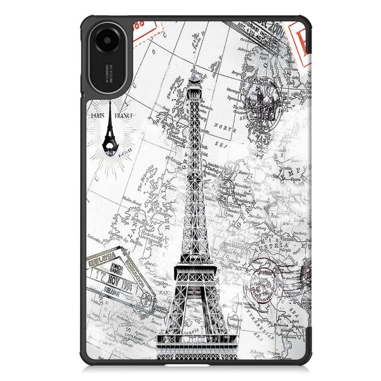 For Xiaomi Redmi Pad 2 Custer Painted 3-Fold Stand Leather Smart Tablet Case