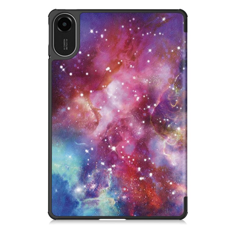 For Xiaomi Redmi Pad 2 Custer Painted 3-Fold Stand Leather Smart Tablet Case