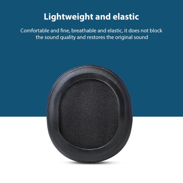 2pcs Sponge Earmuffs Replacement Earpads For Audio Technica ATH-M60X, Model:Black Lambskin