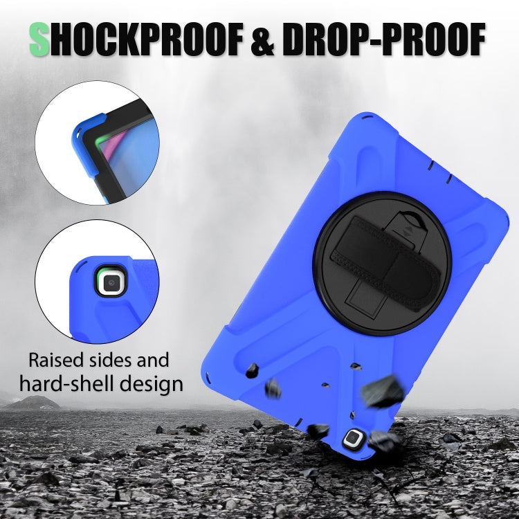 For Samsung Tab A 8.0(2019) T290 / T295 Shockproof Colorful Silicone + PC Protective Case with Holder & Hand Grip Strap