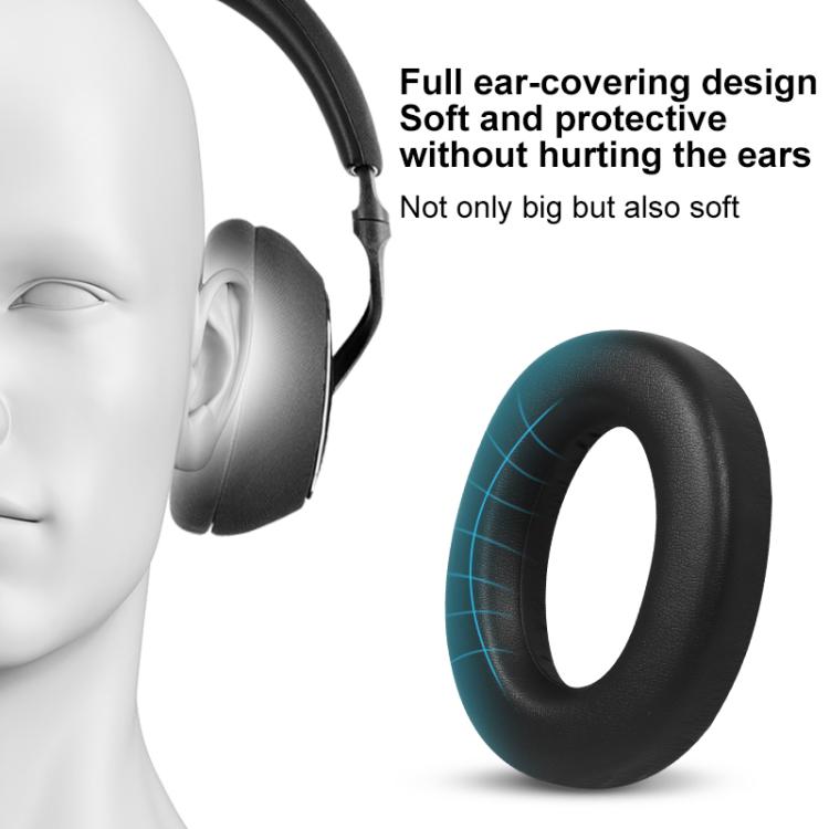 2pcs Protein Leather Replacement Earpads For B&W Px7 - Black