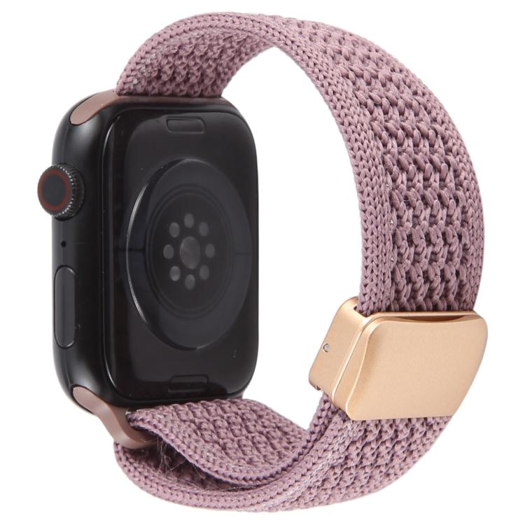 For Apple Watch 46mm / 49mm / 45mm / 44mm Magnetic Buckle Breathable Knitted Nylon Watch Band