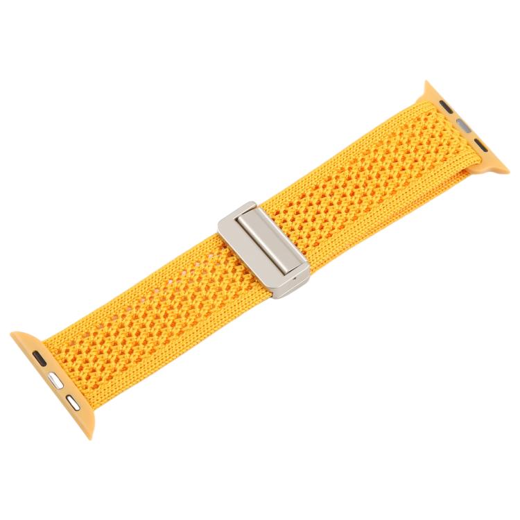 For Apple Watch 46mm / 49mm / 45mm / 44mm Magnetic Buckle Breathable Knitted Nylon Watch Band