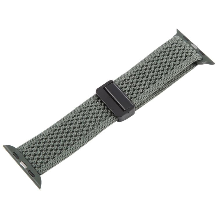 For Apple Watch 46mm / 49mm / 45mm / 44mm Magnetic Buckle Breathable Knitted Nylon Watch Band