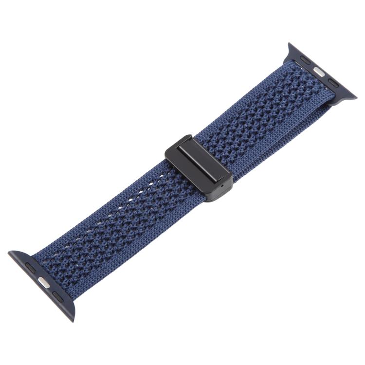 For Apple Watch 46mm / 49mm / 45mm / 44mm Magnetic Buckle Breathable Knitted Nylon Watch Band