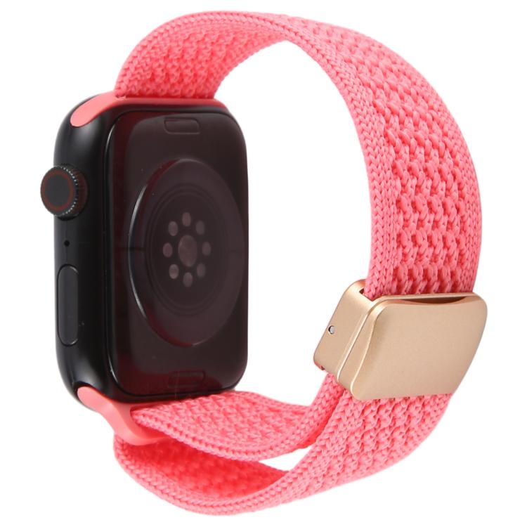 For Apple Watch 46mm / 49mm / 45mm / 44mm Magnetic Buckle Breathable Knitted Nylon Watch Band