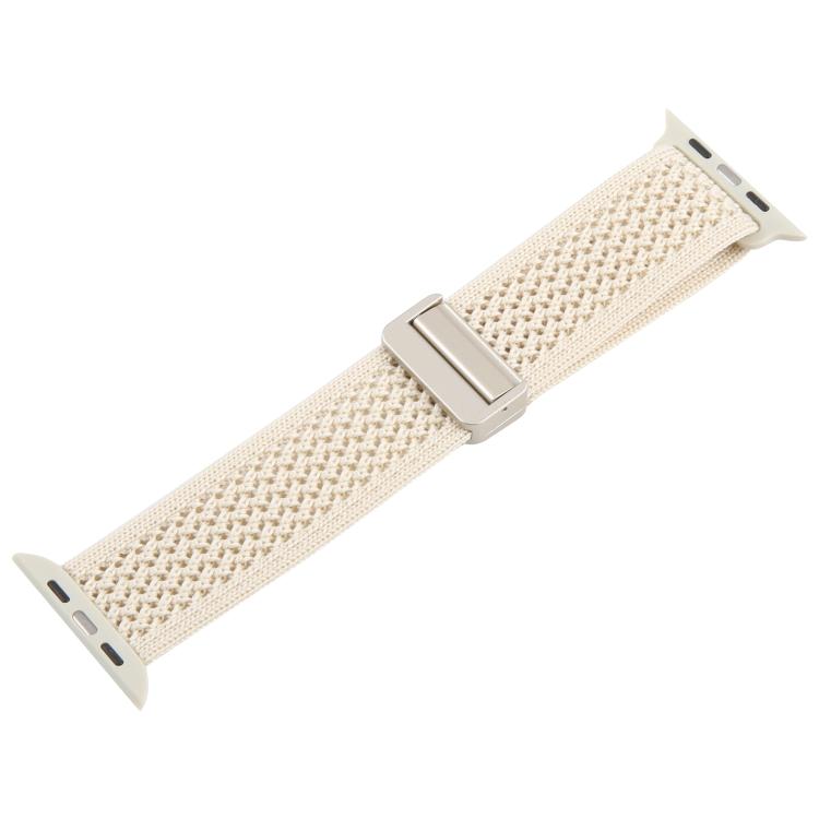 For Apple Watch 46mm / 49mm / 45mm / 44mm Magnetic Buckle Breathable Knitted Nylon Watch Band
