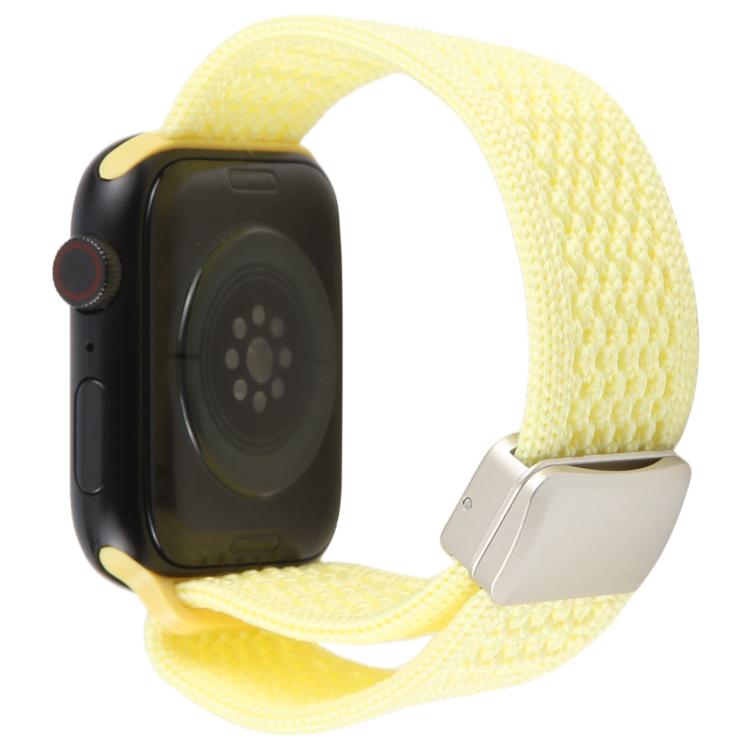 For Apple Watch 46mm / 49mm / 45mm / 44mm Magnetic Buckle Breathable Knitted Nylon Watch Band