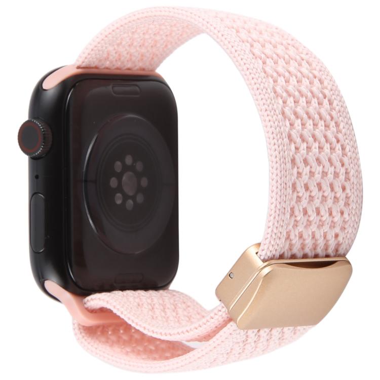 For Apple Watch 46mm / 49mm / 45mm / 44mm Magnetic Buckle Breathable Knitted Nylon Watch Band