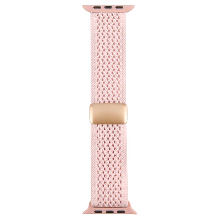 For Apple Watch 46mm / 49mm / 45mm / 44mm Magnetic Buckle Breathable Knitted Nylon Watch Band