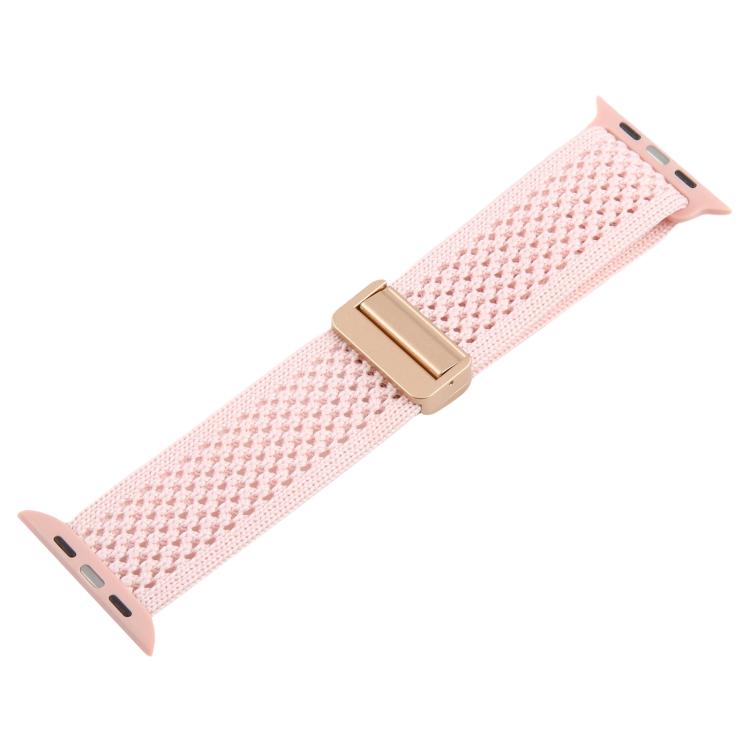 For Apple Watch 46mm / 49mm / 45mm / 44mm Magnetic Buckle Breathable Knitted Nylon Watch Band