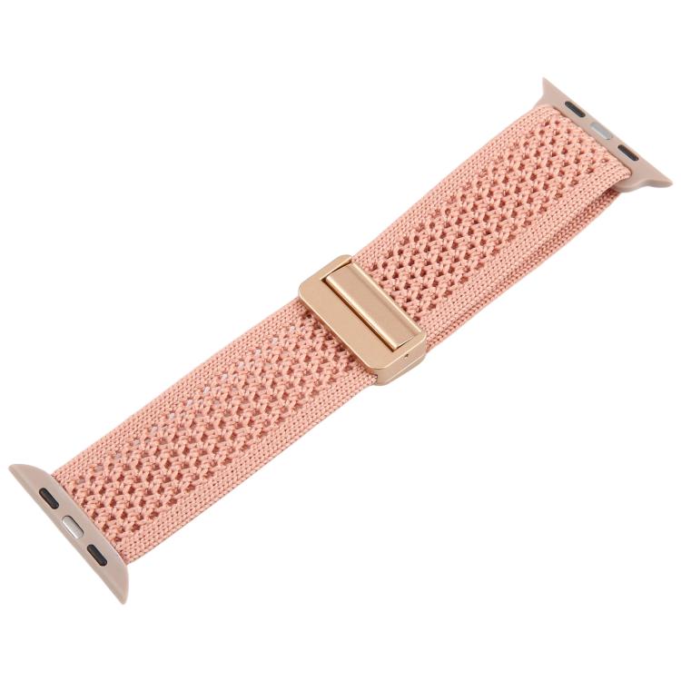 For Apple Watch 46mm / 49mm / 45mm / 44mm Magnetic Buckle Breathable Knitted Nylon Watch Band