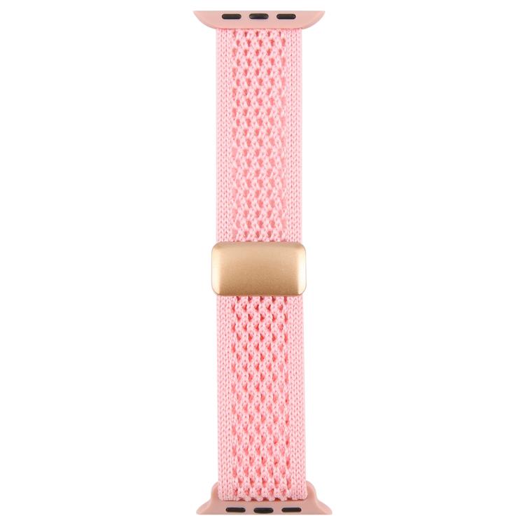 For Apple Watch 46mm / 49mm / 45mm / 44mm Magnetic Buckle Breathable Knitted Nylon Watch Band