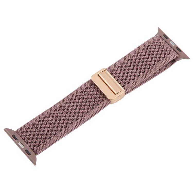For Apple Watch 46mm / 49mm / 45mm / 44mm Magnetic Buckle Breathable Knitted Nylon Watch Band