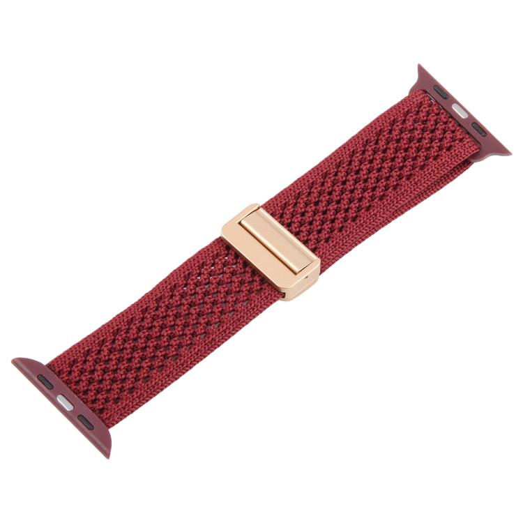 For Apple Watch 42mm / 41mm / 40mm / 38mm Magnetic Buckle Breathable Knitted Nylon Watch Band