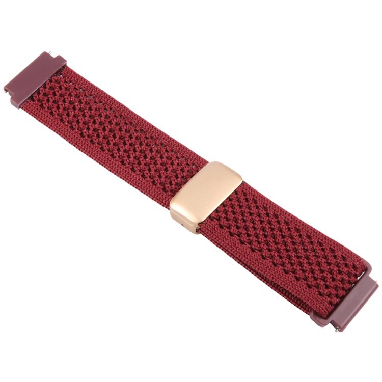 18mm Magnetic Buckle Breathable Knitted Nylon Watch Band