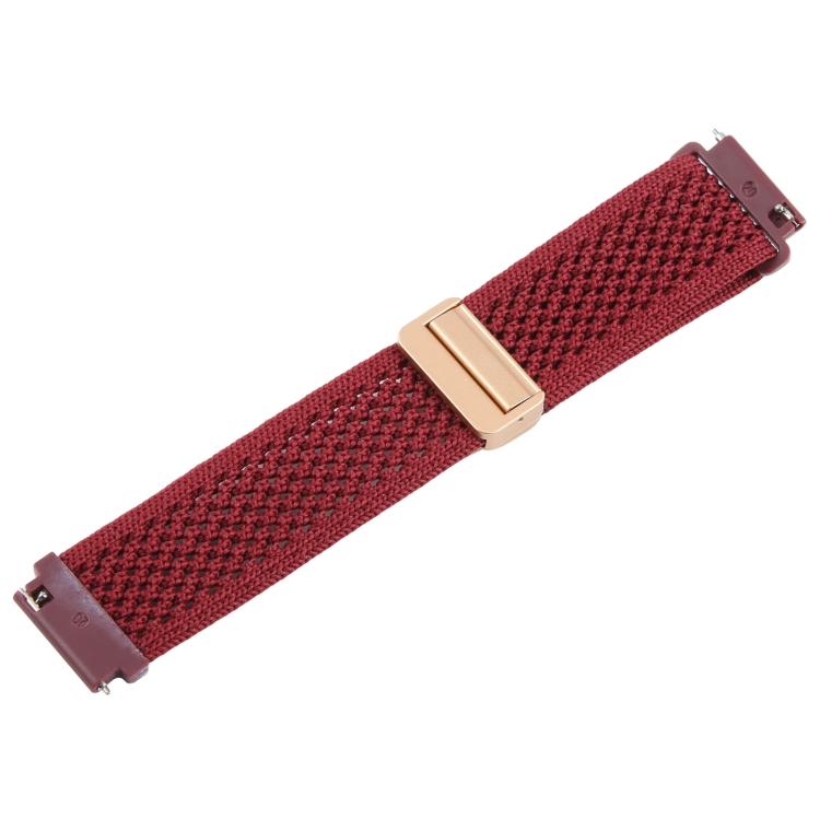 18mm Magnetic Buckle Breathable Knitted Nylon Watch Band