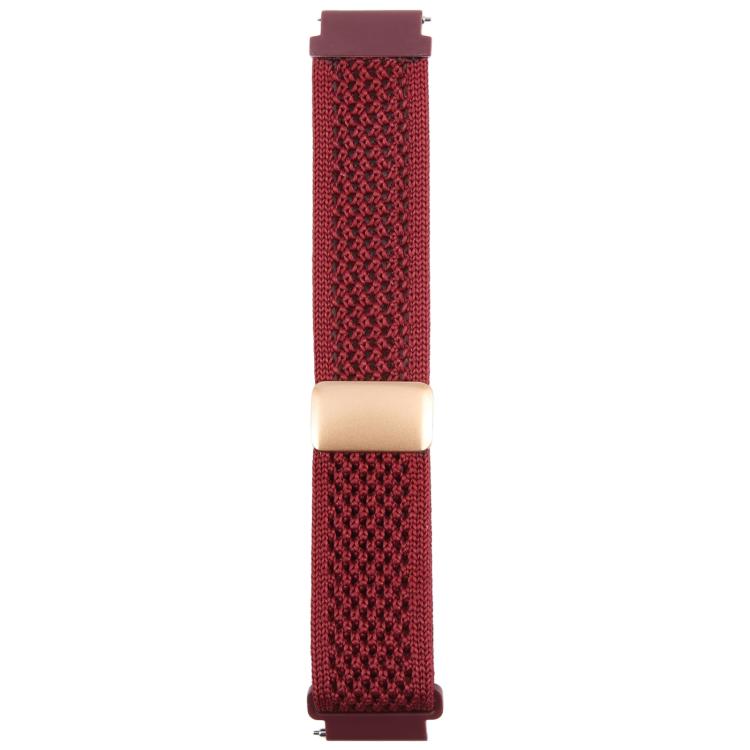 20mm Magnetic Buckle Breathable Knitted Nylon Watch Band