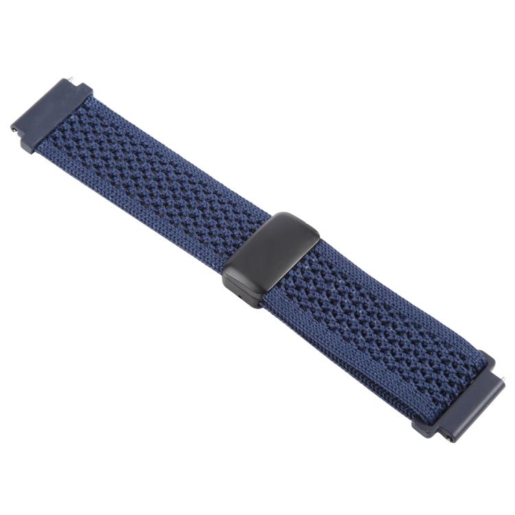 22mm Magnetic Buckle Breathable Knitted Nylon Watch Band