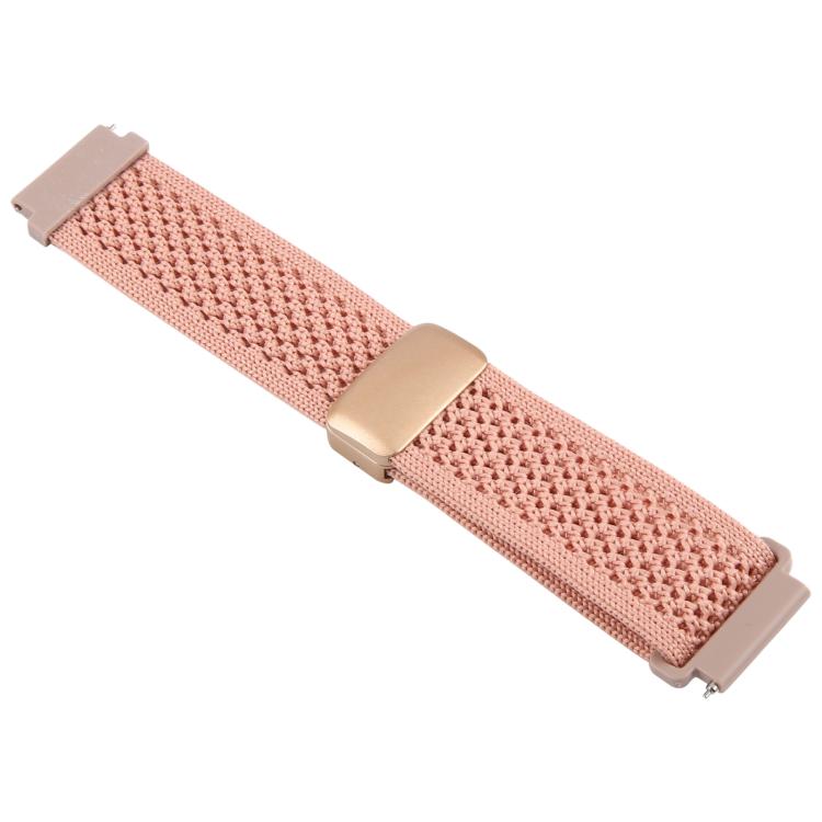 22mm Magnetic Buckle Breathable Knitted Nylon Watch Band
