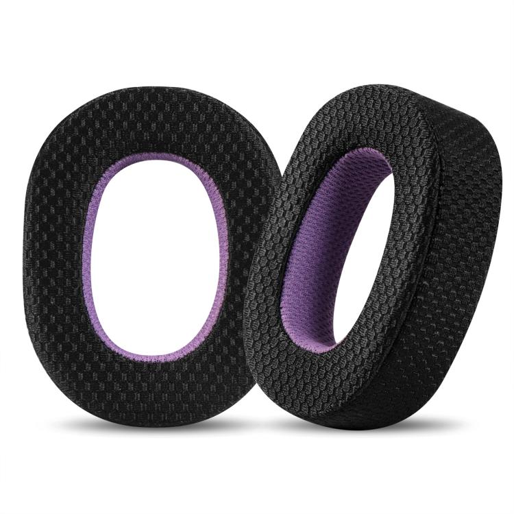 2pcs Mesh Cloth Replacement Earpads For B&W Px7 S2 / Px8 - Black Purple