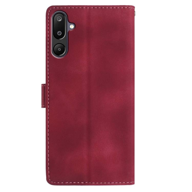 For Samsung Galaxy F16 Rose Flower Embossing Pattern Leather Phone Case