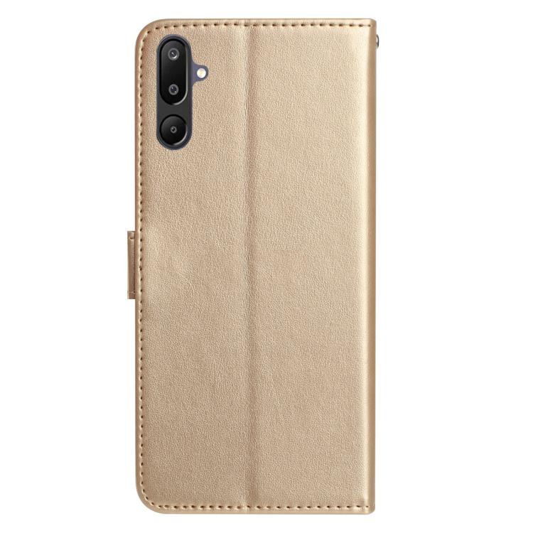 For Samsung Galaxy F16 Rose Flower Embossing Pattern Leather Phone Case