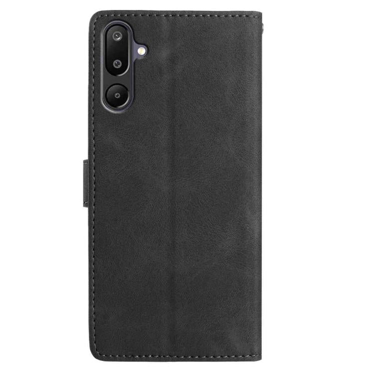 For Samsung Galaxy F16 Rose Flower Embossing Pattern Leather Phone Case