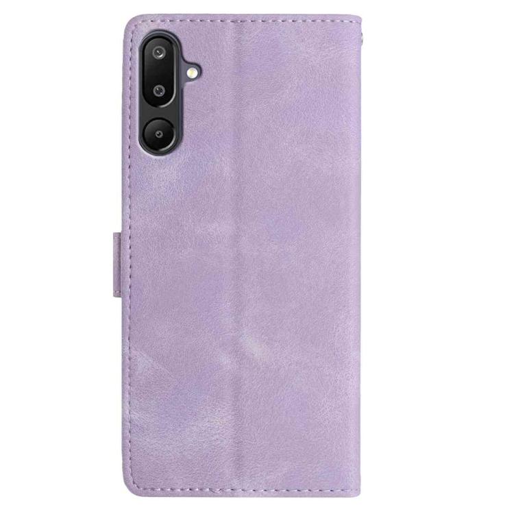 For Samsung Galaxy F16 Rose Flower Embossing Pattern Leather Phone Case