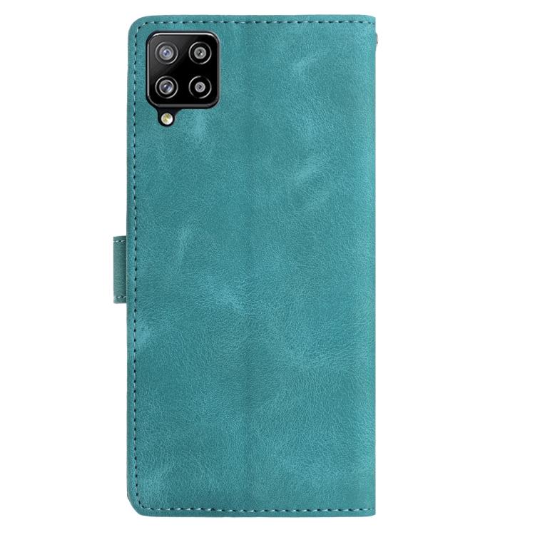 For Samsung Galaxy M32 Rose Flower Embossing Pattern Leather Phone Case