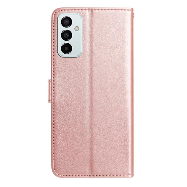 For Samsung Galaxy M52 Rose Flower Embossing Pattern Leather Phone Case
