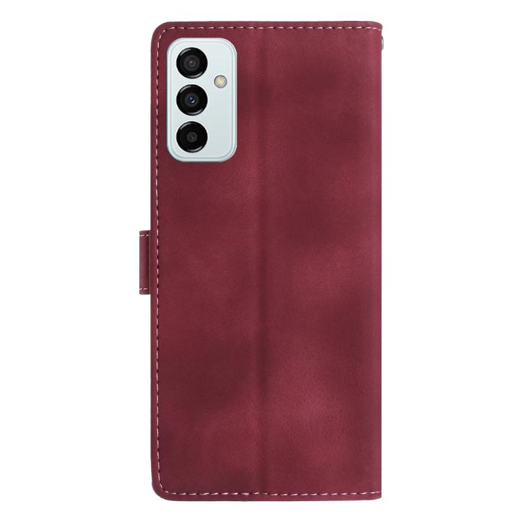 For Samsung Galaxy M52 Rose Flower Embossing Pattern Leather Phone Case