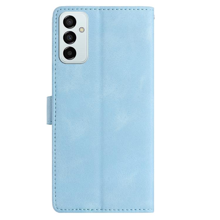 For Samsung Galaxy M52 Rose Flower Embossing Pattern Leather Phone Case