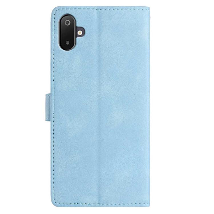 For Samsung Galaxy F06 Rose Flower Embossing Pattern Leather Phone Case
